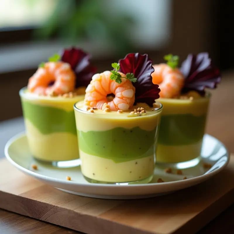 Causa Limeña de Camarones y Aguacate: Entrante Peruano Frío y Cremoso