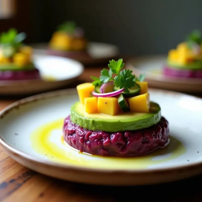 Causa Limeña de Batata Morada y Palta: Receta Peruana Vegana y Sin Horno