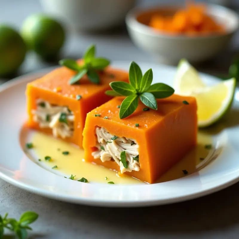 Causa Limeña de Camote y Pollo: Receta Peruana en Versión Airfryer y Sin Aceite