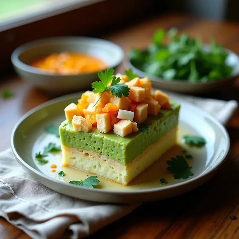 Causa Limeña de Palta y Corvina Ahumada: Receta Peruana Sin Horno y Baja en Carbohidratos