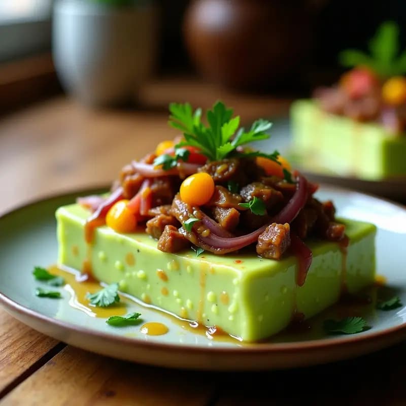 Causa Limeña de Palta y Lomito Saltado: Receta Peruana Fusion Sin Lactosa