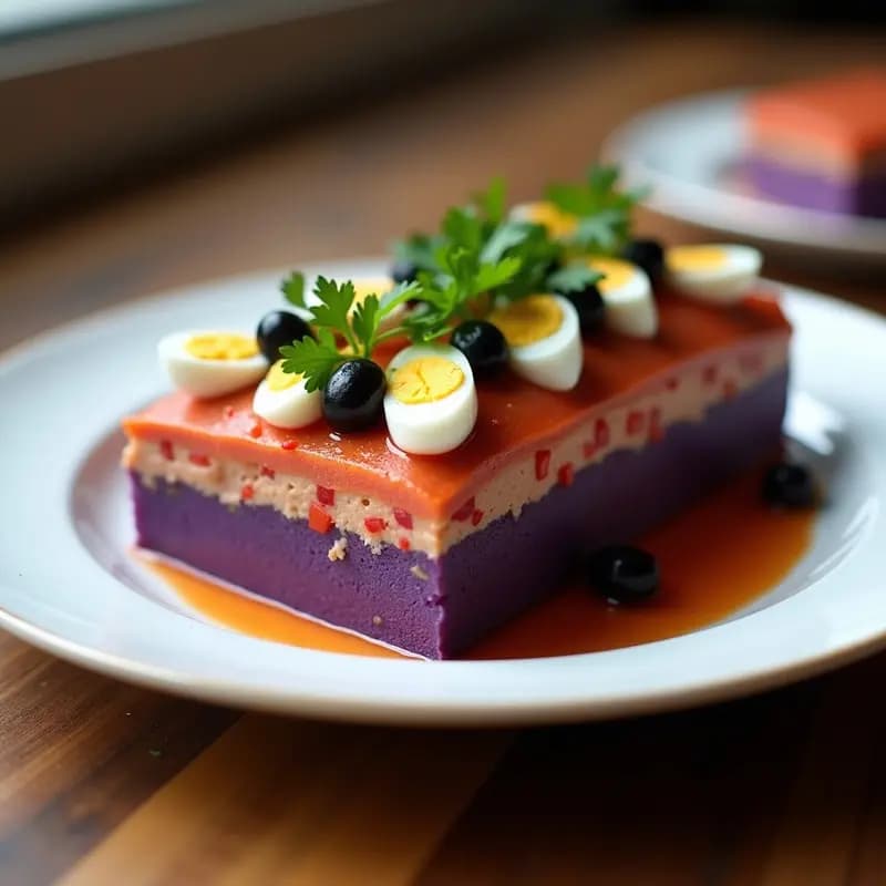 Causa Limeña de Papa Morada y Relleno de Atún: Receta Peruana Fría y Elegante en 25 Minutos