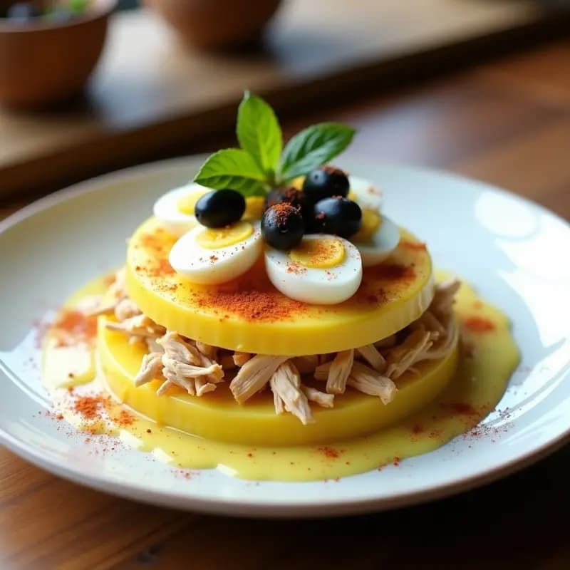 Causa Limeña Rellena de Pollo a la Brasa: Receta Peruana Fría y Nutritiva