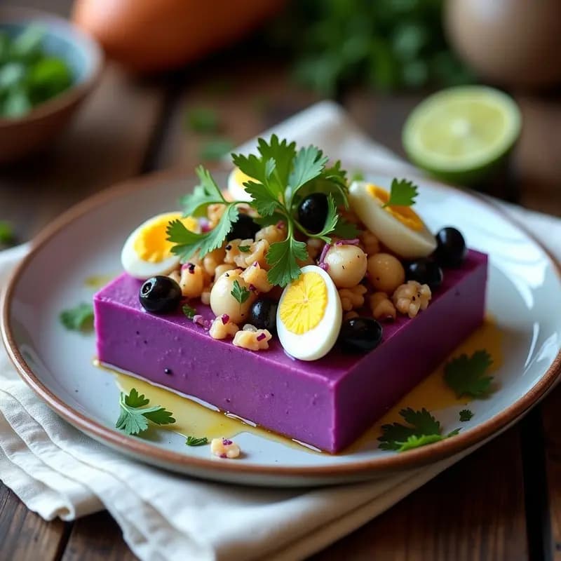 Causa Limeña con Relleno de Pulpo y Aceitunas: Receta Peruana Fría y Refrescante