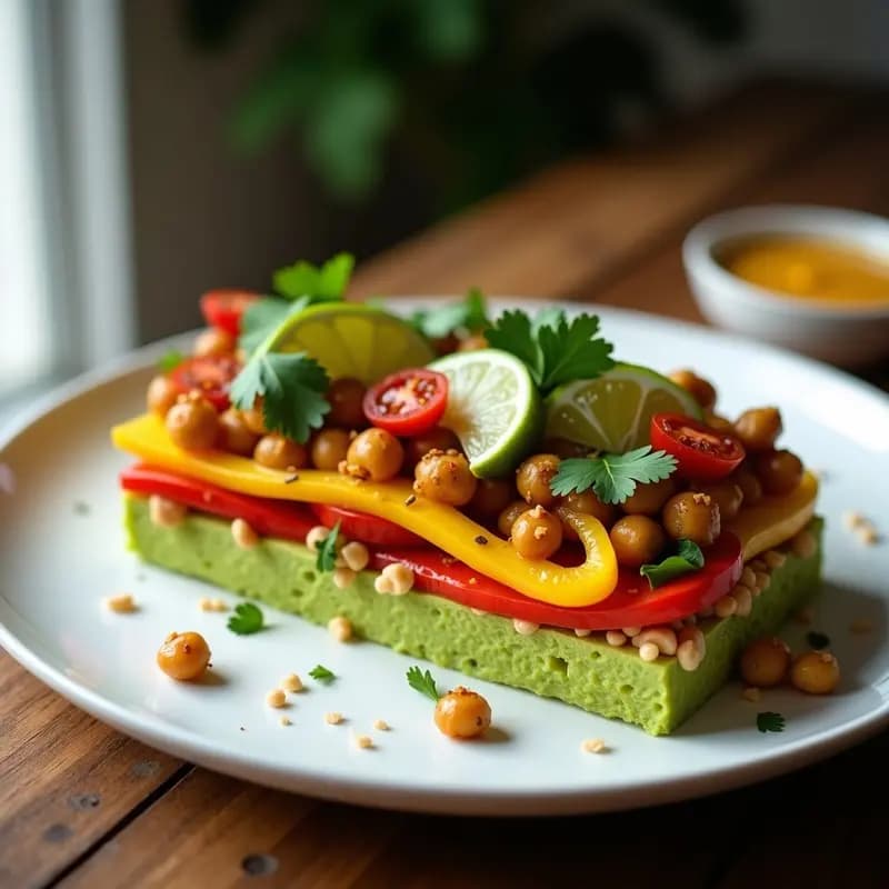 Causa Rellena de Palta y Pimientos Asados: Receta Peruana Vegana y Sin Horno