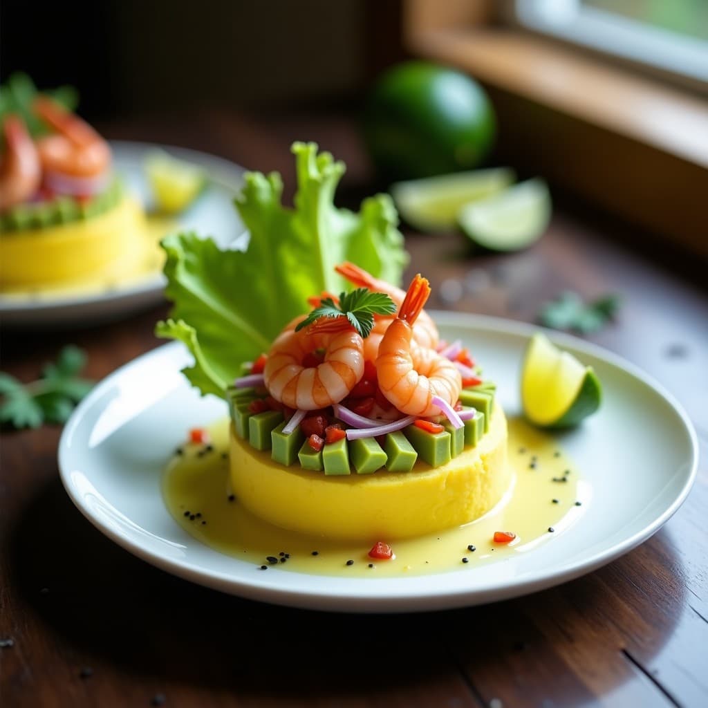 Causa Rellena de Aguacate y Langostinos: Receta Peruana Gourmet y Sin Horno