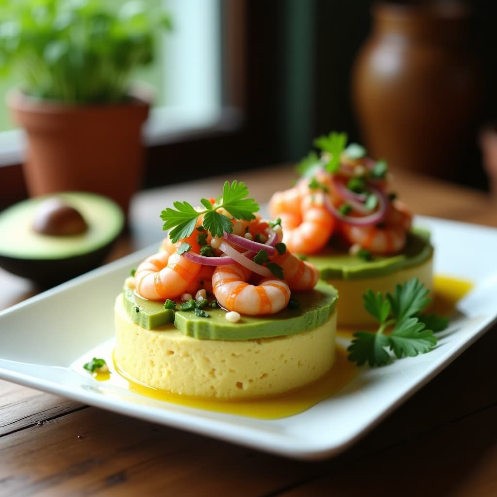 Causa Rellena de Palta y Langostinos: Receta Peruana Sin Cocción y Baja en Carbohidratos