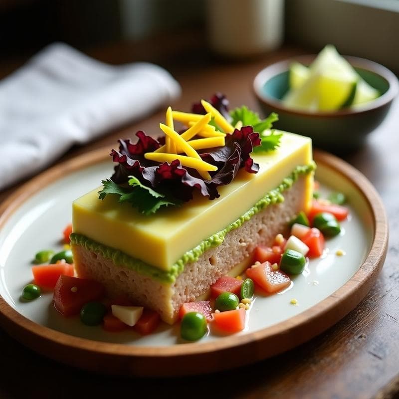 Causa de Yuca con Relleno de Atún y Aguacate: Receta Peruana Sin Gluten