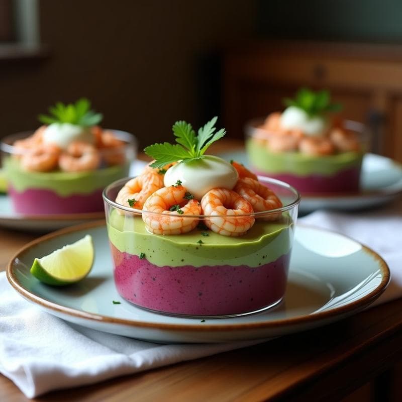 Cause Limeña con Relleno de aguacate y Langostinos: Receta Peruana en capas Sin Horno
