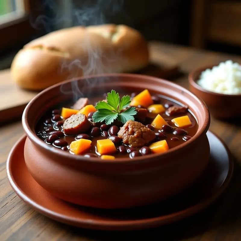 Cazuela de Frijoles Negros y Cerdo con Calabaza: Receta Cubana en Olla Lenta Tradicional