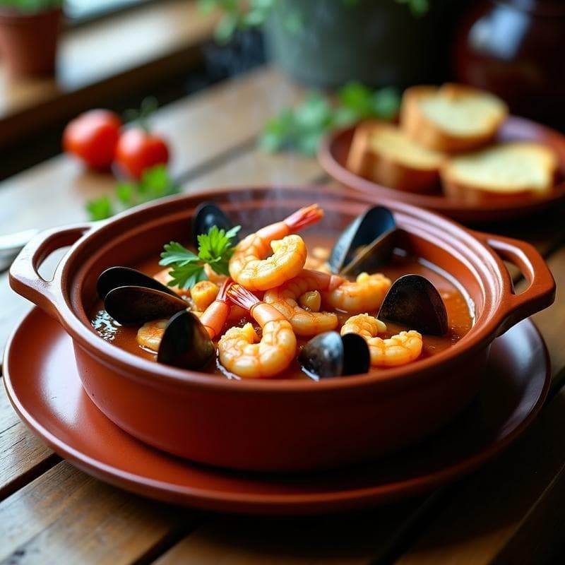 Cazuela de Marisco Gallego: Receta Tradicional en Olla Express con Sabor a Costa