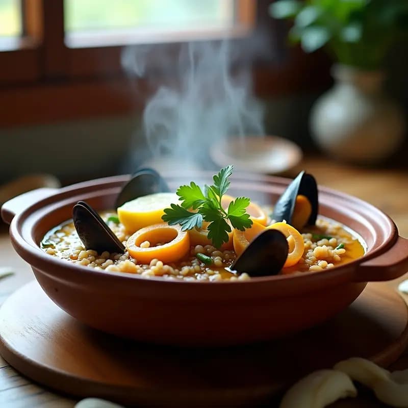 Cazuela de Mariscos con Arroz Salvaje: Receta Chilena en Olla Exprés