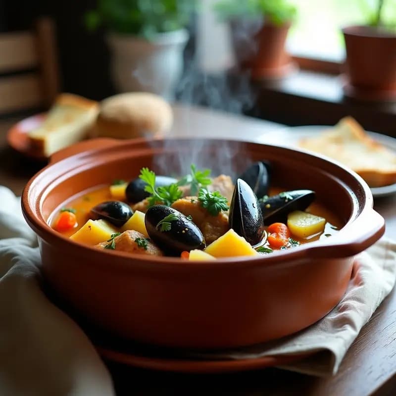 Cazuela de Mariscos al Estilo Chile: Receta Costera con Choritos y Almejas