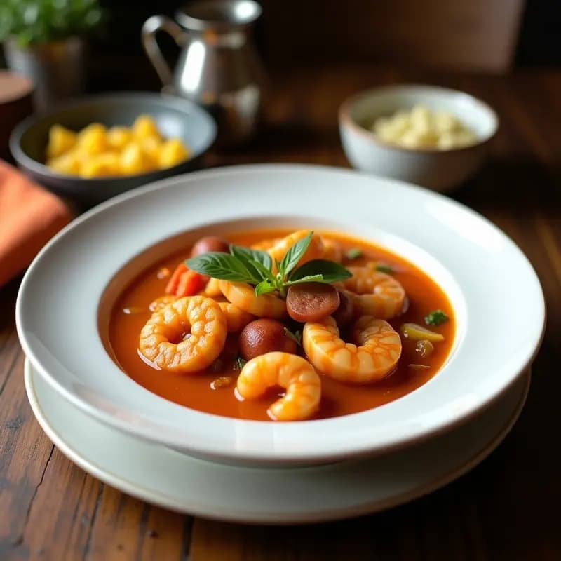 Cazuela de Mariscos y Chorizo: Receta Peruana con Leche de Coco y Aji Amarillo