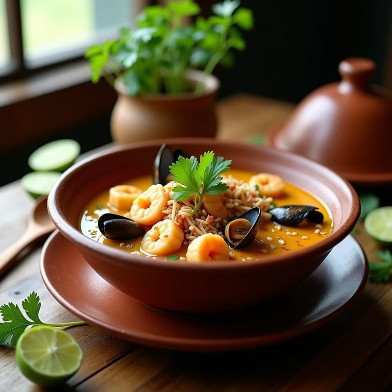 Cazuela de Mariscos con Cocotero y Chile: Receta Costera Colombiana en Olla Exprés