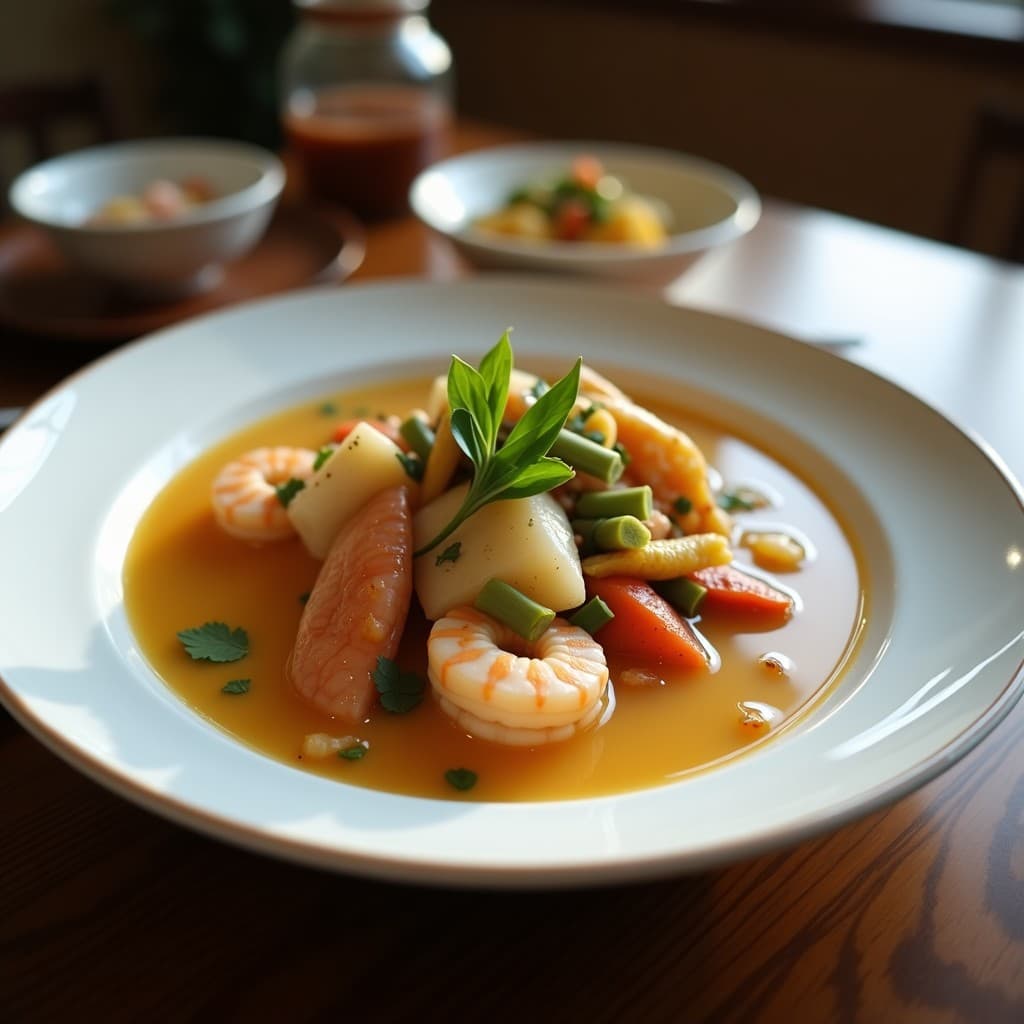 Cazuela de Mariscos con Leche de Coco y Lemongrass: Receta Tailandesa en Airfryer Sin Aceite