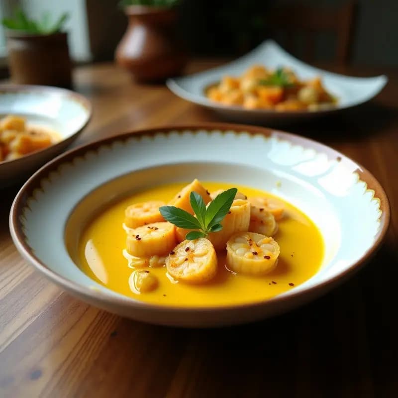 Cazuela de Mariscos con Leche de Coco y Cúrcuma: Receta Brasileña con Toque de Limón