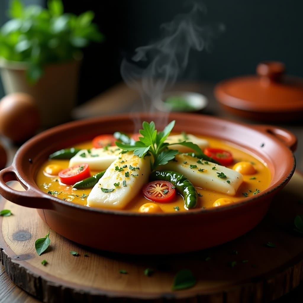 Cazuela de Merluza con Pimientos del Padrón y Ajo Negro: Receta Española en Thermomix