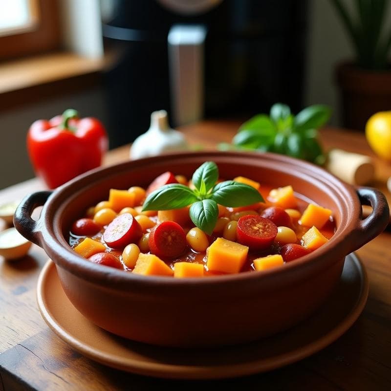 Cazuela de Porotos Granados Chilena: Receta en Airfryer Ultra Rápida y Reconfortante