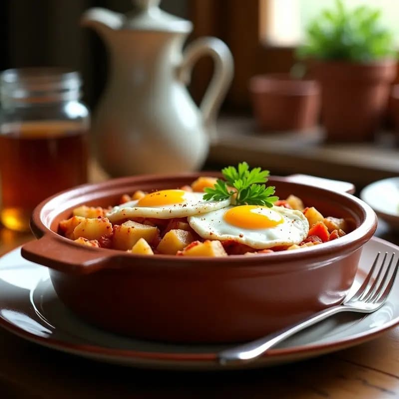 Cazuelita de Atún con Huevos Rotos: Receta Tradicional Rápida y Nutritiva