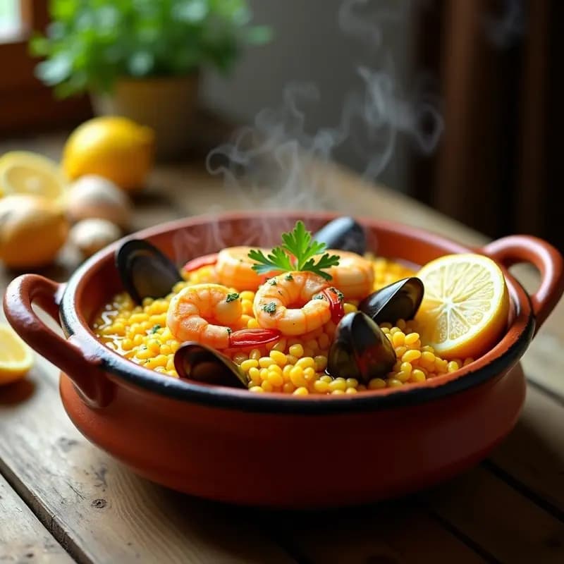Cazuelita de Marisco con Arroz Caldoso: Receta Costera en Olla Exprés