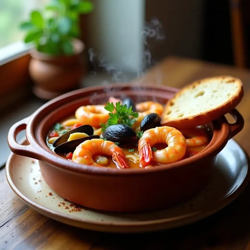 Cazuelita de Mariscos con Ñoras: Receta Catalana de Pescadores en Cazuela