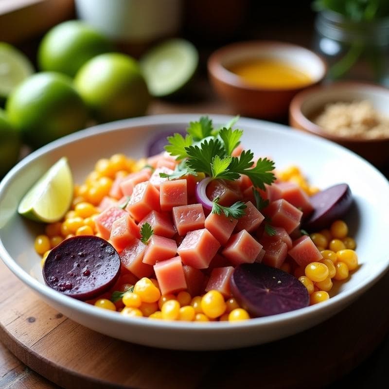 Cebiche de Atún Rojo con Cítricos: Receta Peruana en Airfryer en 15 Minutos
