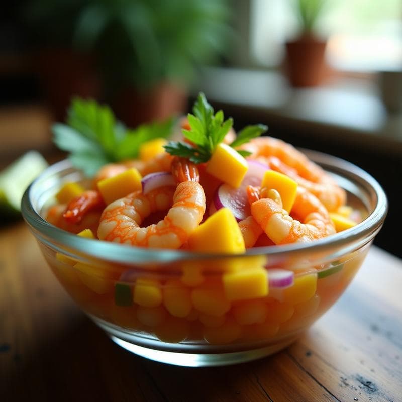 Cebiche de Camarón con Mango en Airfryer: Receta Peruana Fácil y Rápida