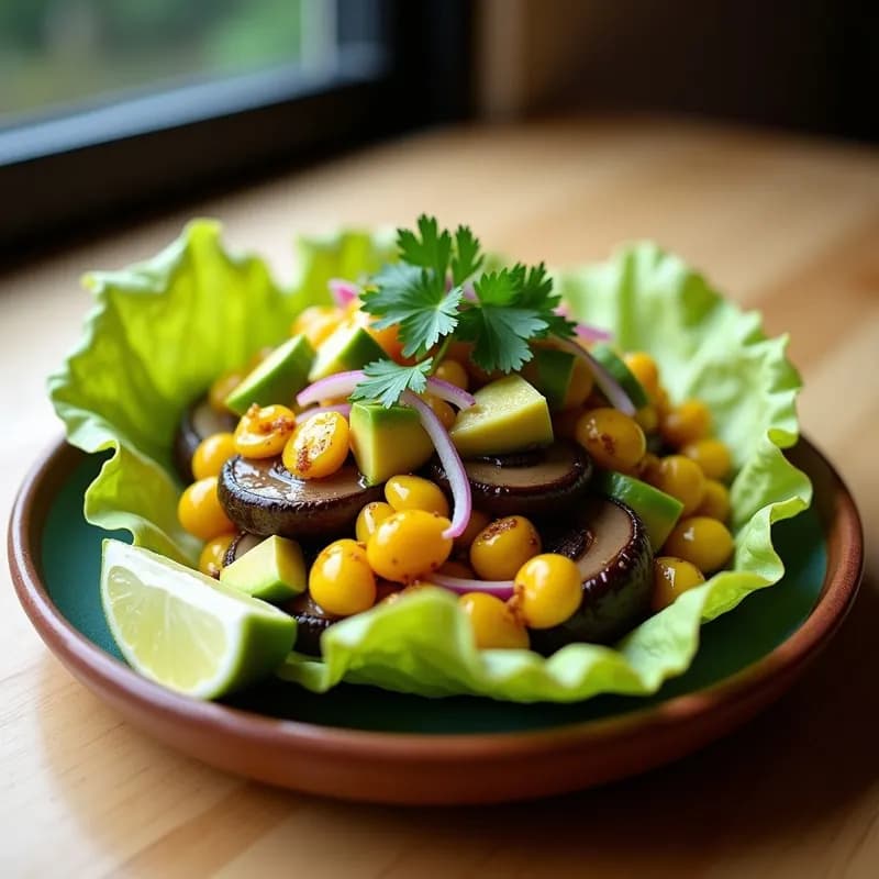 Cebiche de Champiñones al Ají Amarillo: Receta Peruana Vegana y Ultra Fresca