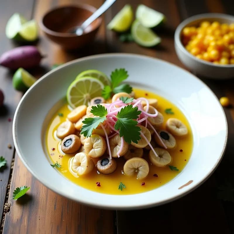 Cebiche de Champiñones Shimeji: Receta Vegana con Leche de Tigre en 15 Minutos