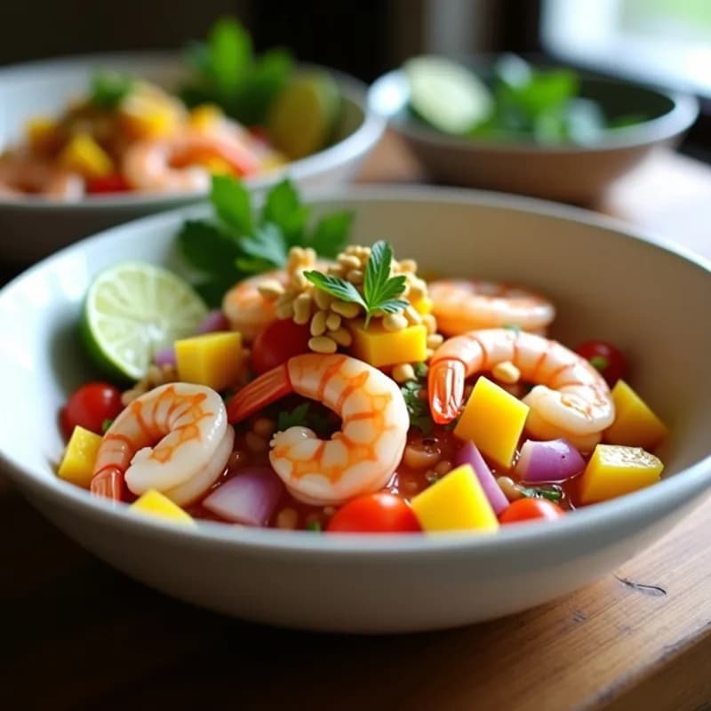 Cebiche Colombiano de Camarón y Mango: Receta Fresca y Cítrica en 15 Minutos
