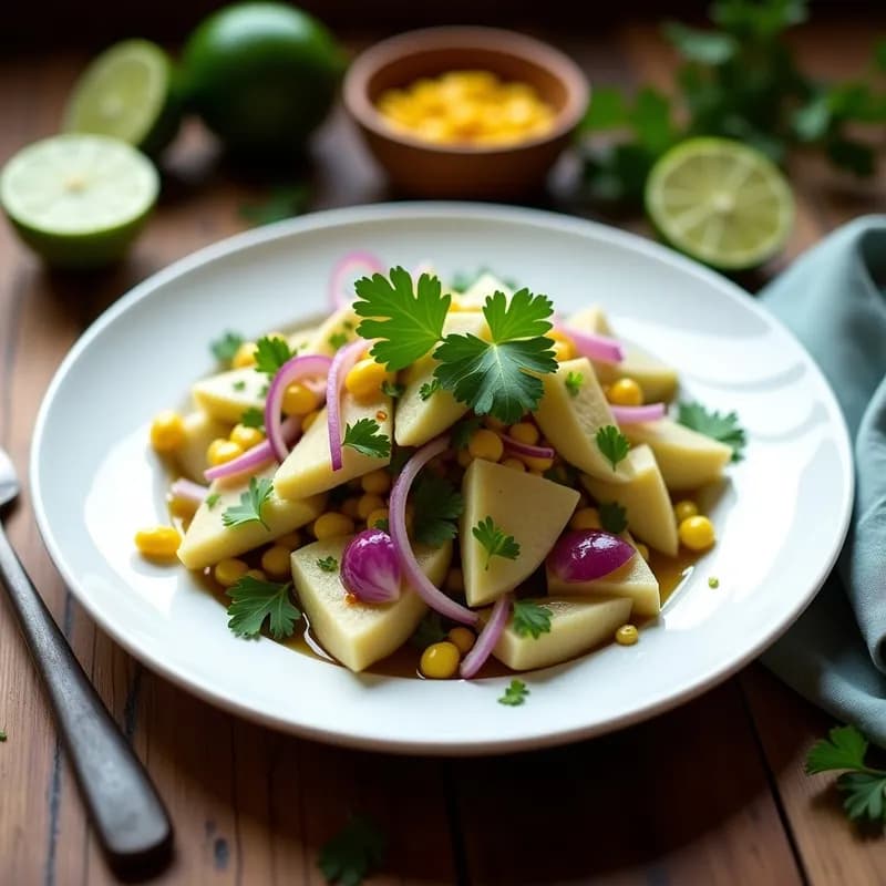 Cebiche de Alcachofa Vegano: Receta Peruana Alta en Fibra y Sin Gluten en 15 Minutos