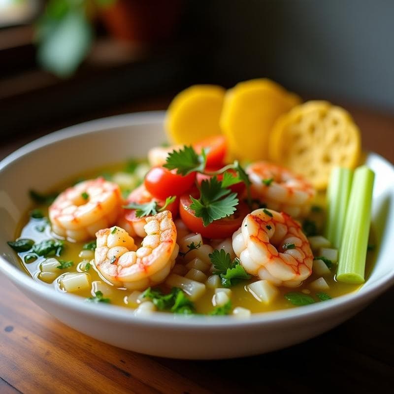 Cebiche de Camarón Ecuadoriano en Airfryer: Receta Ultra Rápida y Auténtica