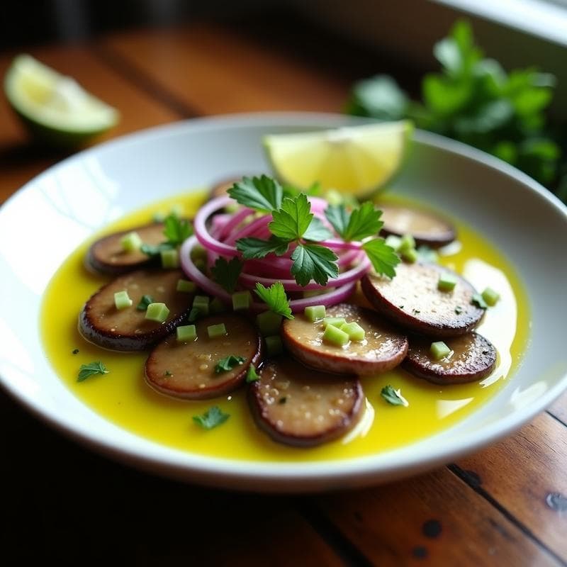 Cebiche de Champiñones al Ajillo: Receta Peruana Vegana y Alta en Proteína en 15 Minutos