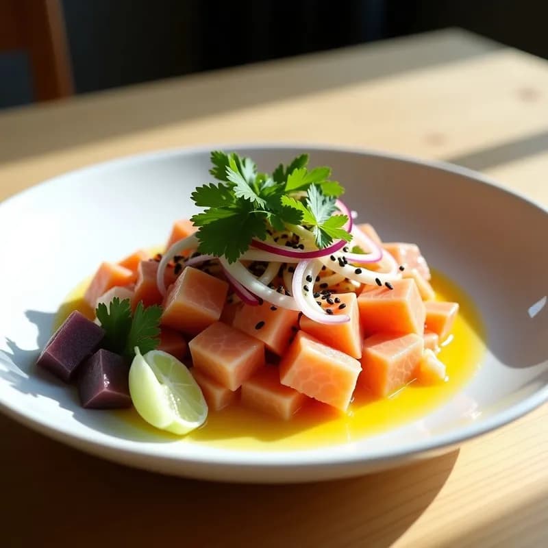 Cebiche Nikkei de Salmón: Receta con Leche de Tigre Auténtica y Toque Japonés