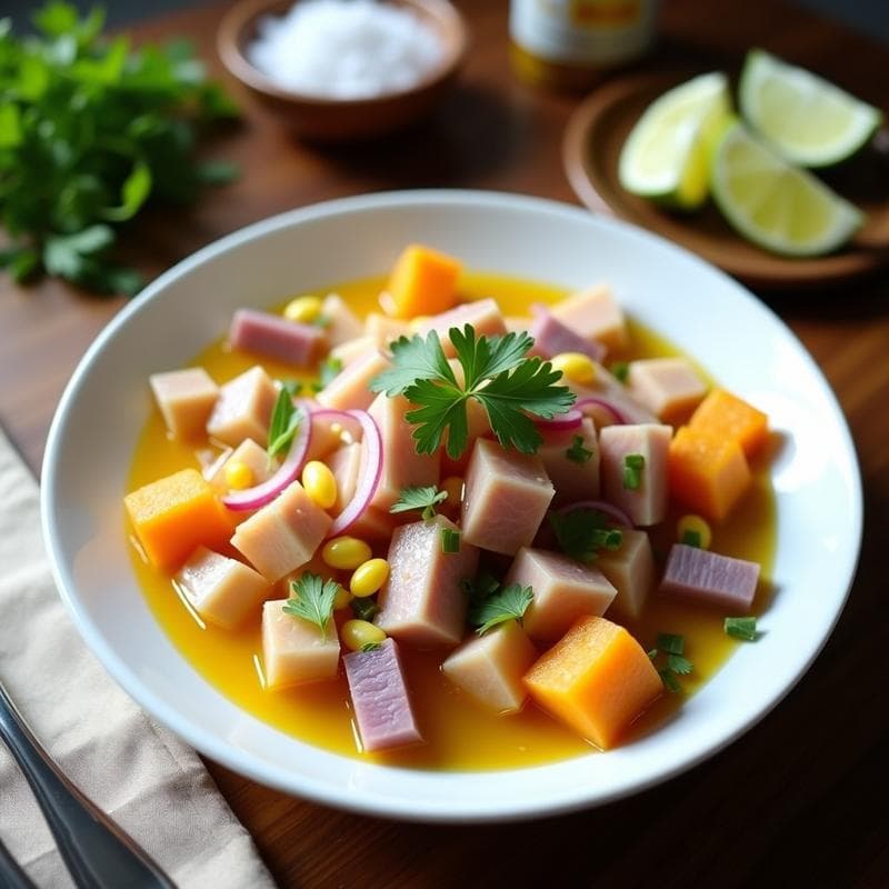 Cebiche Peruano de Atún con Paleta: Receta Auténtica y Refrescante en 20 Minutos