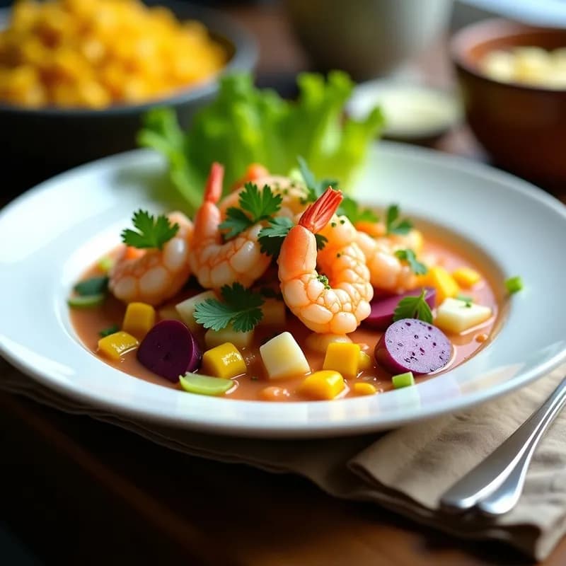 Cebiche de Camarón y Langostino: Receta Peruana con Leche de Tigre Auténtica en 20 Minutos