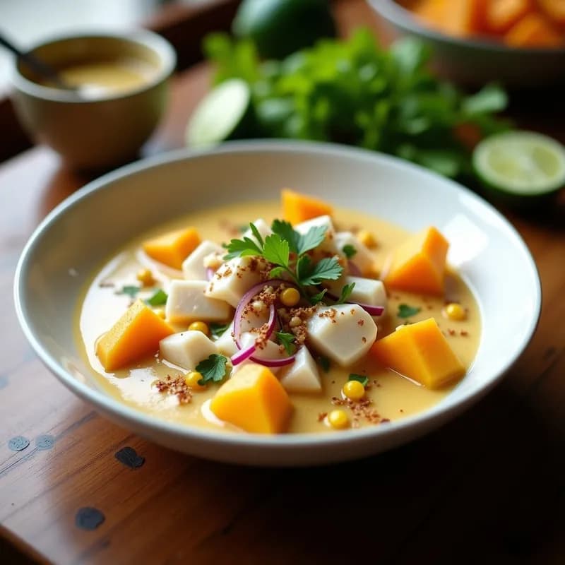 Cebiche de Pescado Blanco: Receta con Leche de Tigre Cremosa y Toque Citrico en 15 Minutos