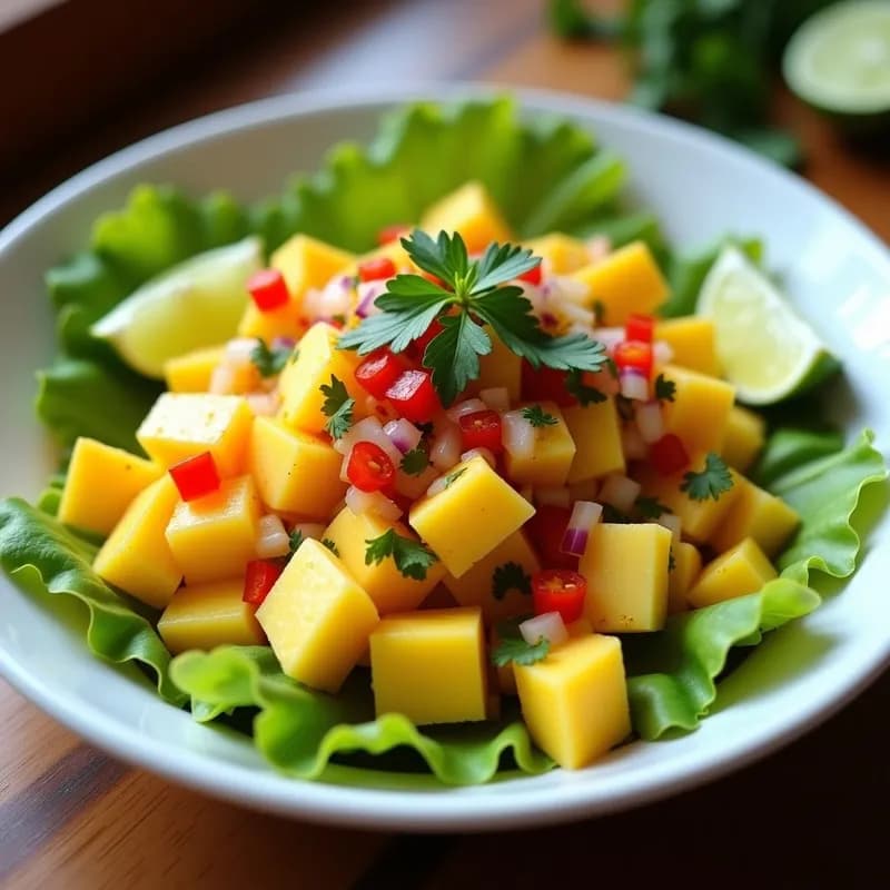 Cebiche de Piña y Mango: Receta Peruana Fresca y Exótica en 20 Minutos