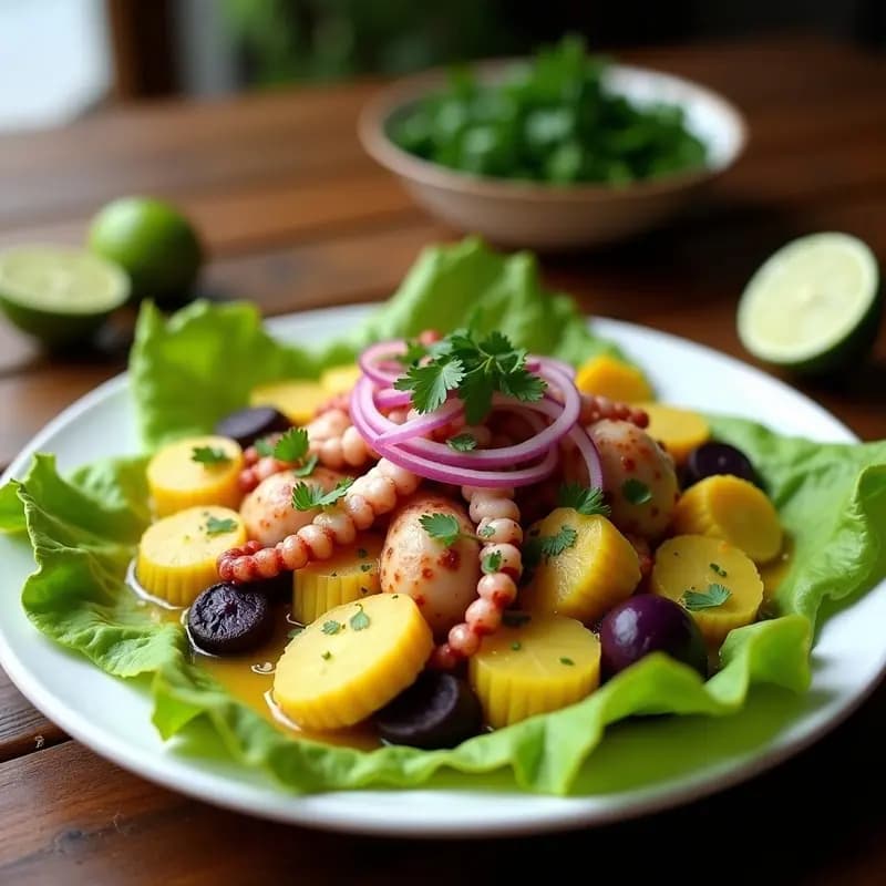 Cebiche de Pulpo Cocido con Leche de Tigre: Receta Peruana Auténtica y Fácil en Casa