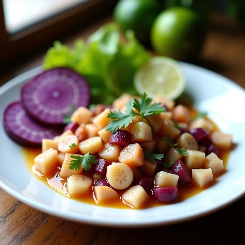 Cebiche de Pulpo con Lima Kaffir: Receta Peruana Gourmet en 20 Minutos