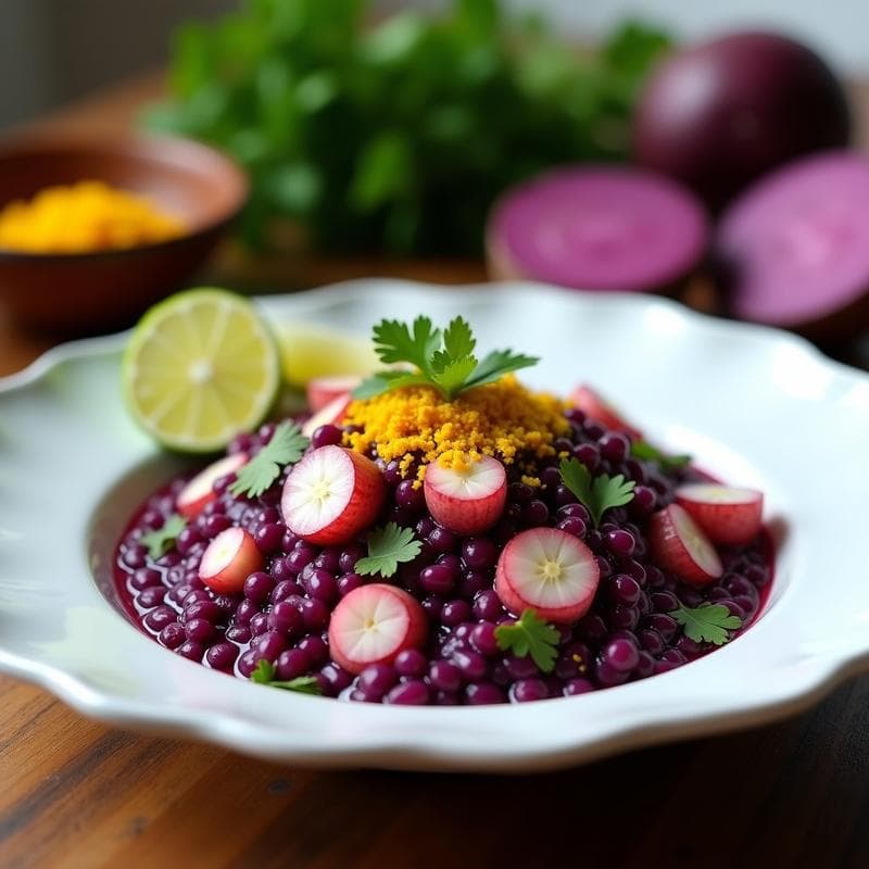 Cebiche de Pulpo con Choclo Morado: Receta Peruana Auténtica y Alta en Proteínas