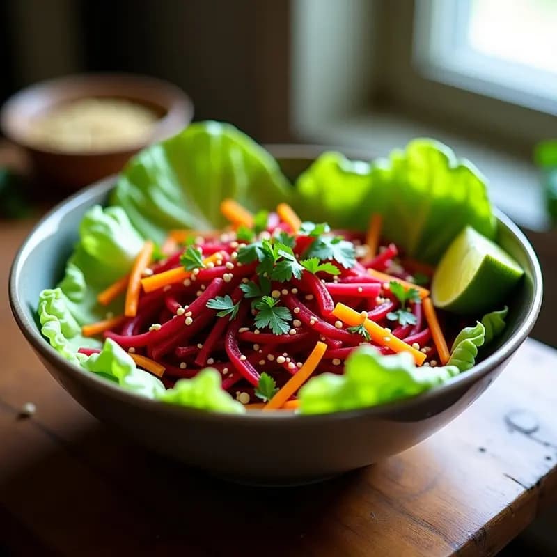 Cebiche de Remolacha y Zanahoria Vegano: Receta Peruana Fresca y Nutritiva en 15 Minutos