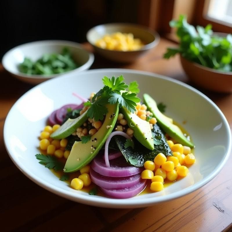 Cebiche Vegano de Algas Nori y Palta: Receta Peruana Sin Pescado en 15 Minutos
