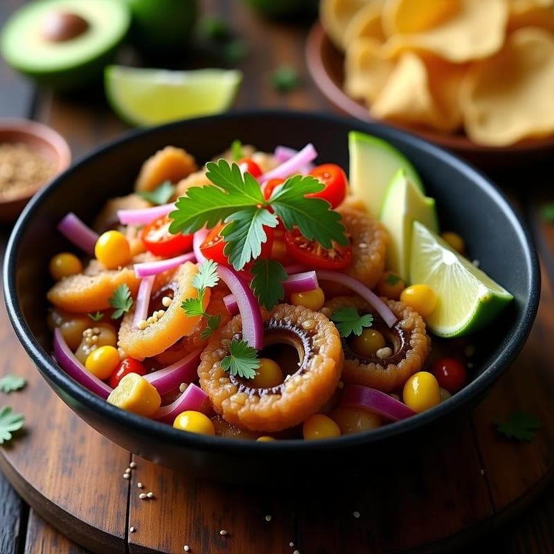 Cebiche Vegano de Champiñones y Cítricos: Receta en Airfryer con Toque Peruano en 15 Minutos