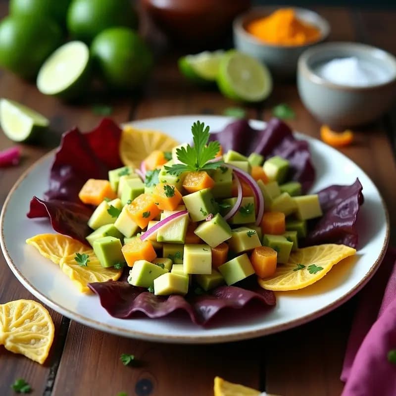 Cebiche Vegano de Corazón de Palta y Cítricos: Receta Peruana Sin Pescado y Alta en Omega-3