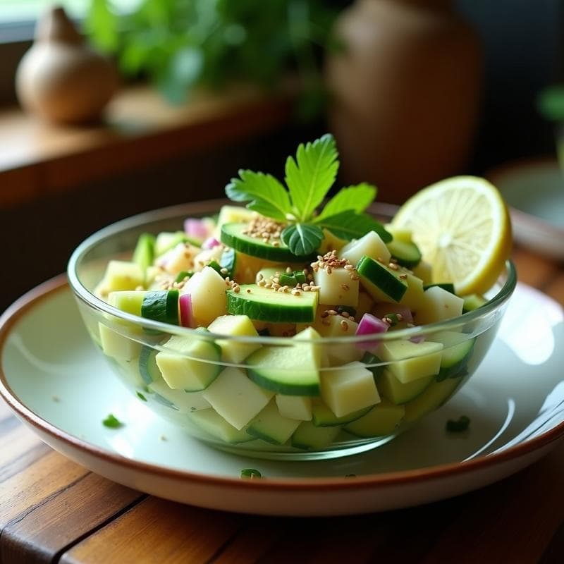 Cebiche Vegano de Pepino y Jengibre: Receta Fresca y Depurativa en 15 Minutos