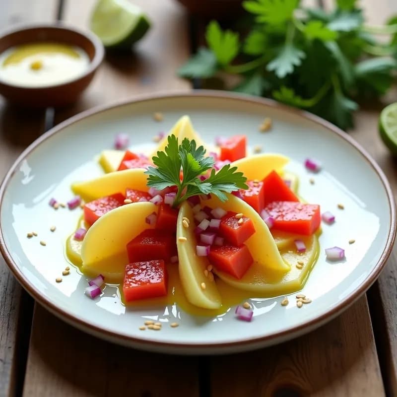 Cebiche Vegano de Corazón de Palma y Acerola: Receta Fresca y Alta en Vitamina C