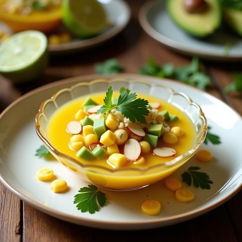 Cebiche Vegano de Corazón de Palmito con Maracuyá: Receta Peruana Fresca y Sin Cocinar