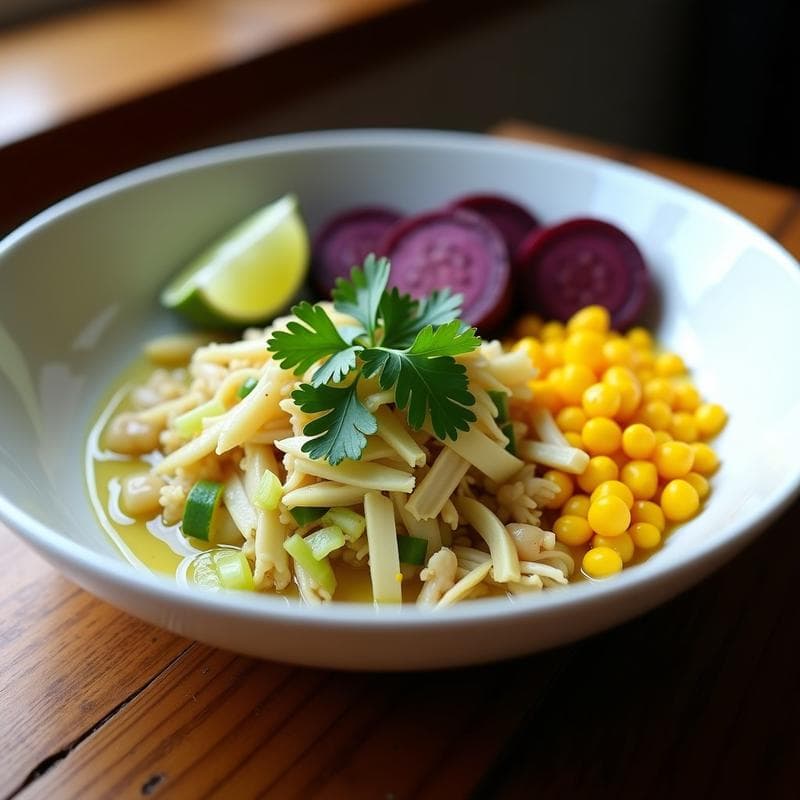 Cebiche Vegano de Corvina de Jackfruit y Algas: Receta Peruana Express con Toque Marino
